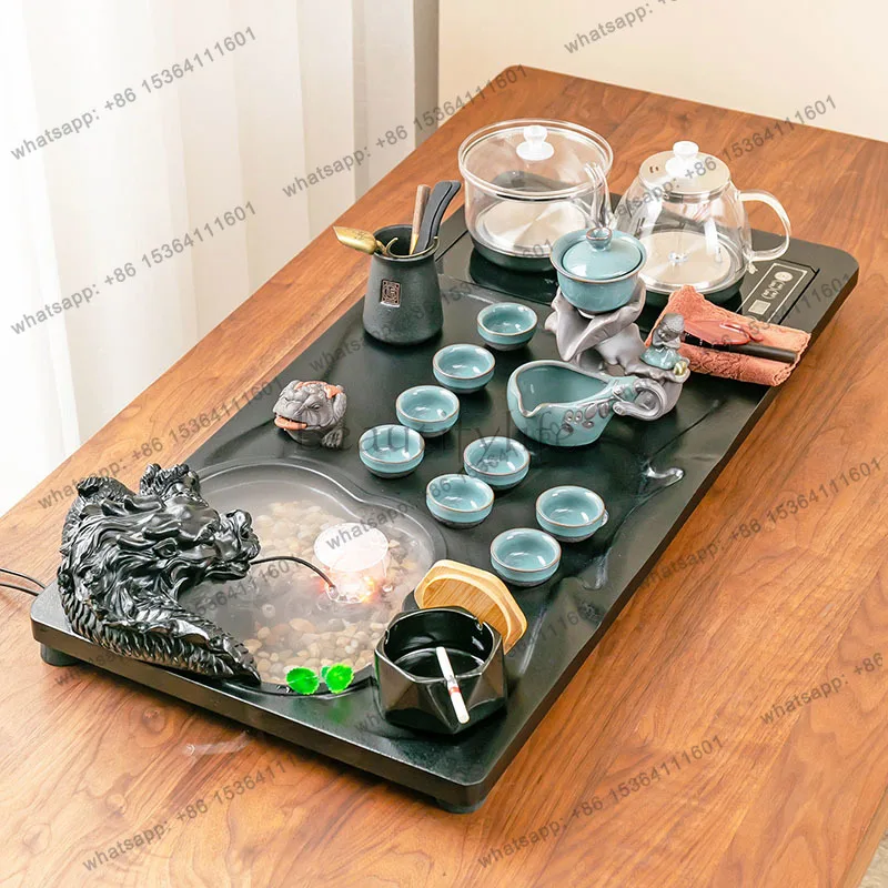 Best Sellers Rectangle Serving Tea Tray Luxury Stone Ceremony Table Tableware Tea Tray Hospitality Living Room Bandejas Home Dec