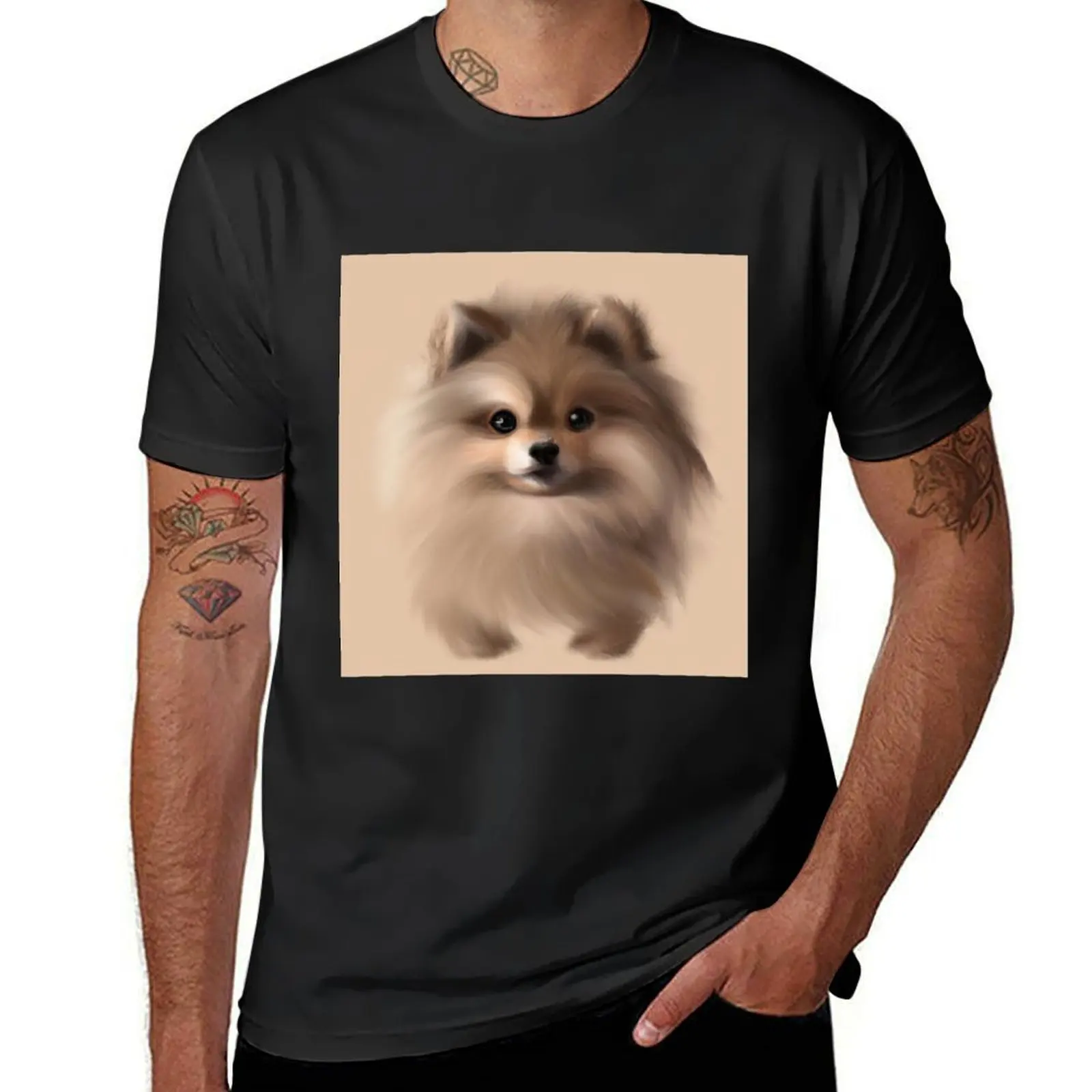 cute pomeranian puppy 1 T-shirt oversizeds sublime blacks workout shirts for men