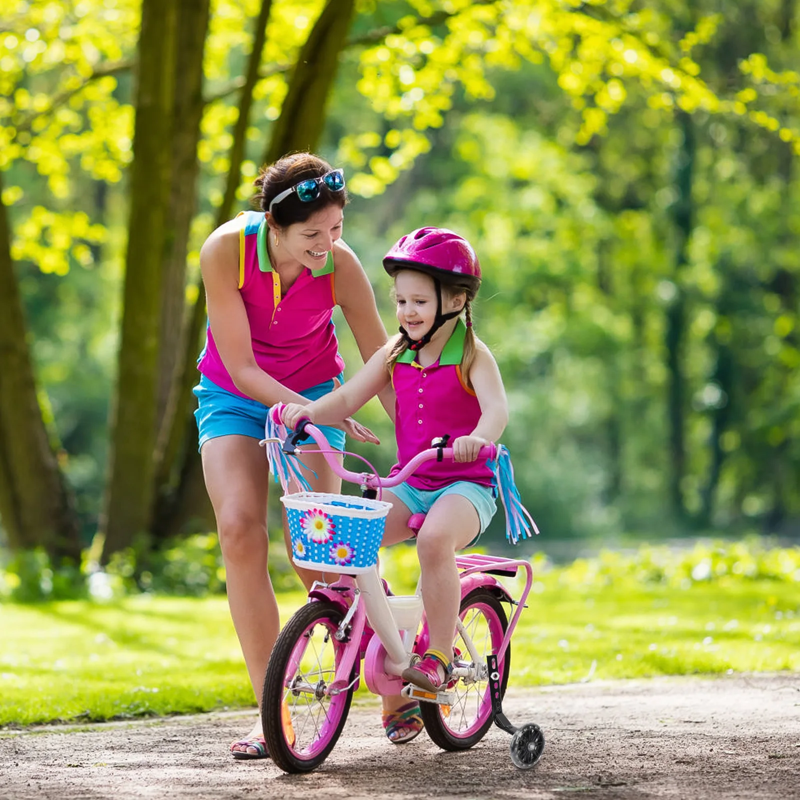 

2pcs Bike Balance Glowing Kids Wheels 12-20 Inch Training Wheels For Children Bicycles Durable Easy Install Safe Stable