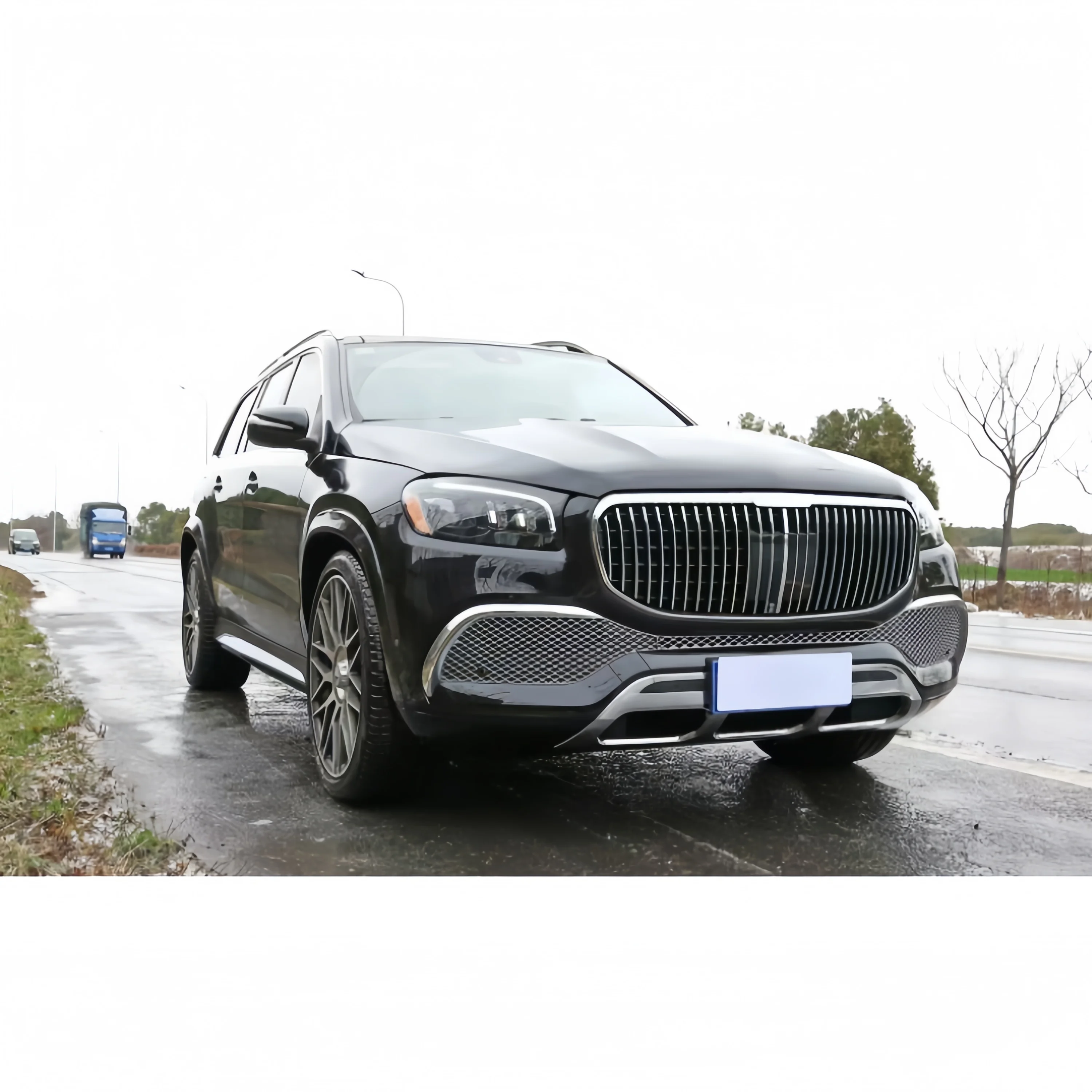 Style Vertical Grille Front Rear Bumper Conversion Kit for GL X166 to GLS X167 2020+ PP Material JJ1078