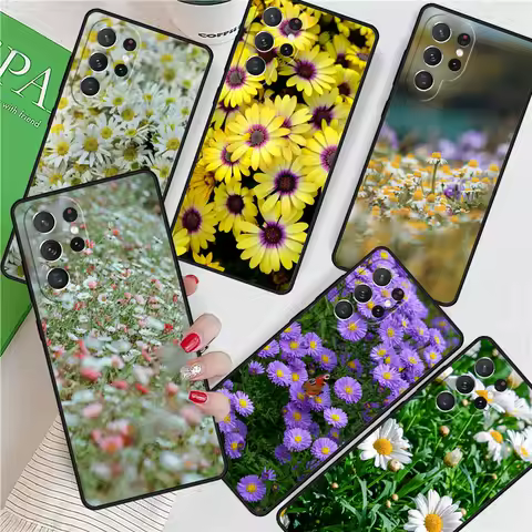 Daisy Flower For Samsung Galaxy S24 Ultra S21 S22 S8 S9 S10E Note 10 20 Plus FE S23 Phone case Cover Coque