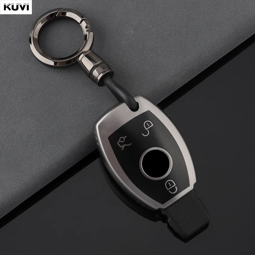 Gun Grey TPU Car Remote Key Case Cover For Mercedes Benz A B G R Class GLA GLK W176 W204 W251 W463 Auto Accessories Fob KeyChain