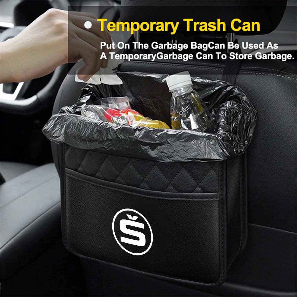 Car Back Seat Organizer Automatic Storage Pocket for Skoda S Rapid Fabia 1 2 Octavia 2 A7 A5 A4 VII Roomster Yeti Superb 3 A5 A7