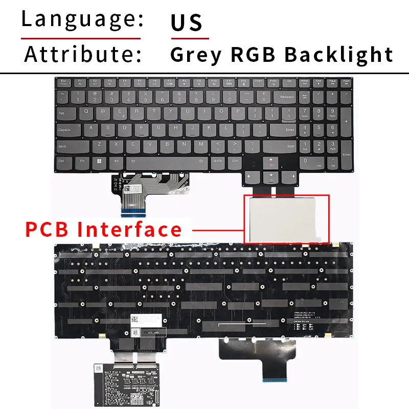 US/Russian RGB Backlight Keyboard for Lenovo Legion S7-15ARH5 S7-15ACH6 S7-15IMH5 PR5SYBG PR5SYPerkeyCB With Backlit