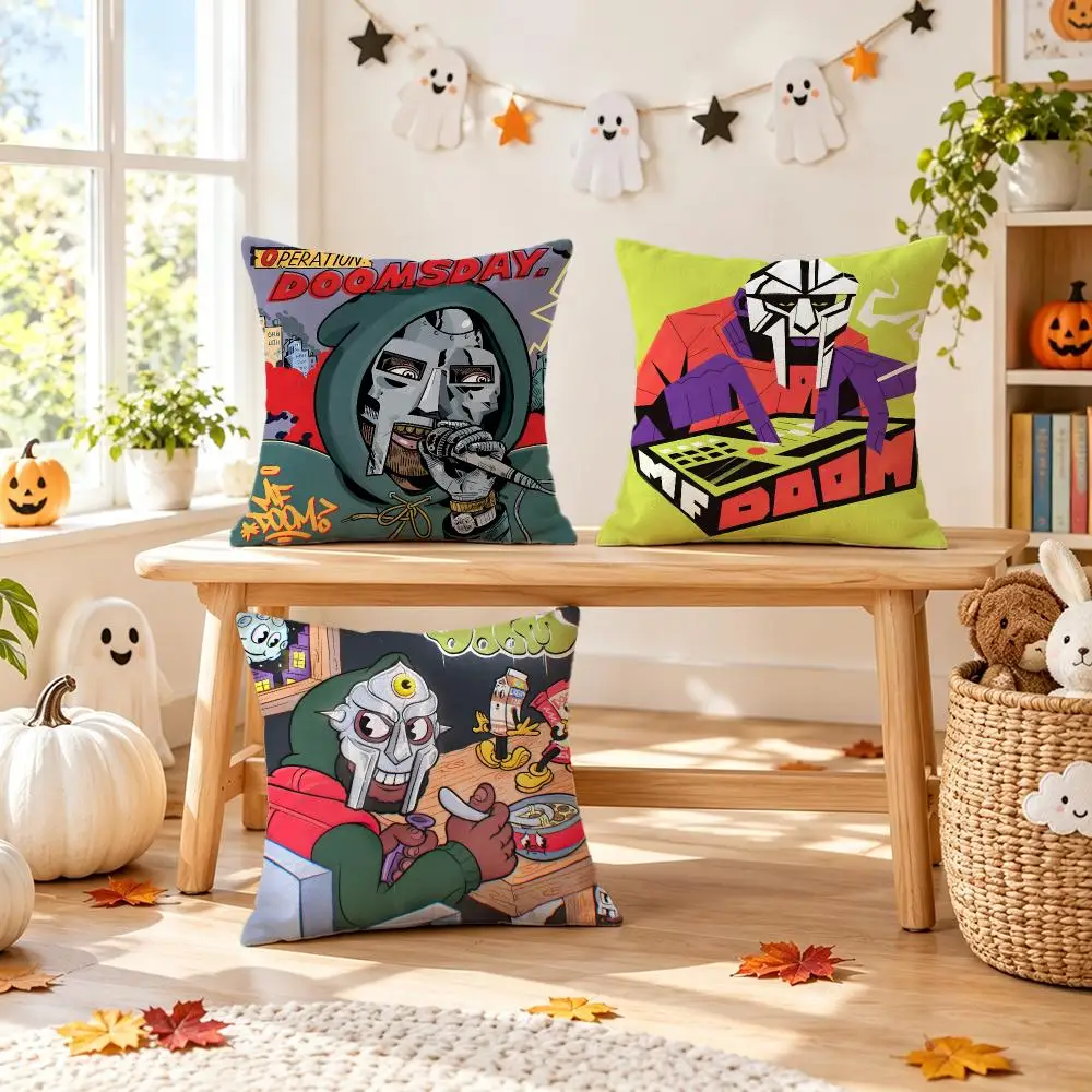 music MF DOOM Cushion Cover Pillow Short Plush Pillow Comfortable and Fresh Style for Living Room Bedroom Gift