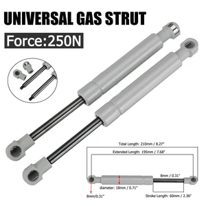 Auto -Gas -Stützstangen, 2 Stücke, 250n, 380n, Universal, 195 mm, 8 mm, Gasfeder, Stützstange, RV -Schockaufzug, Bett, Fenster, Busse, Wohnwagen 6 HABTE HAFTED WOOPS - №2