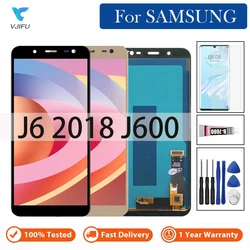 LCD For Samsung Galaxy J6 2018 J600 Touch Screen Digitizer Assembly J600F J600F/DS J600G/DS Replacement wtih FreeFilm Glue Tools