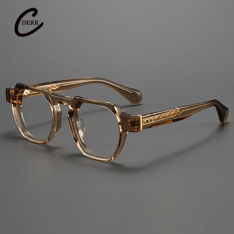 Top Quality Thick Plate Polygonal Acetate Men Large Frame Glasses Frame BT55009 Retro Handmade Women Myopia Prescription Eyewear