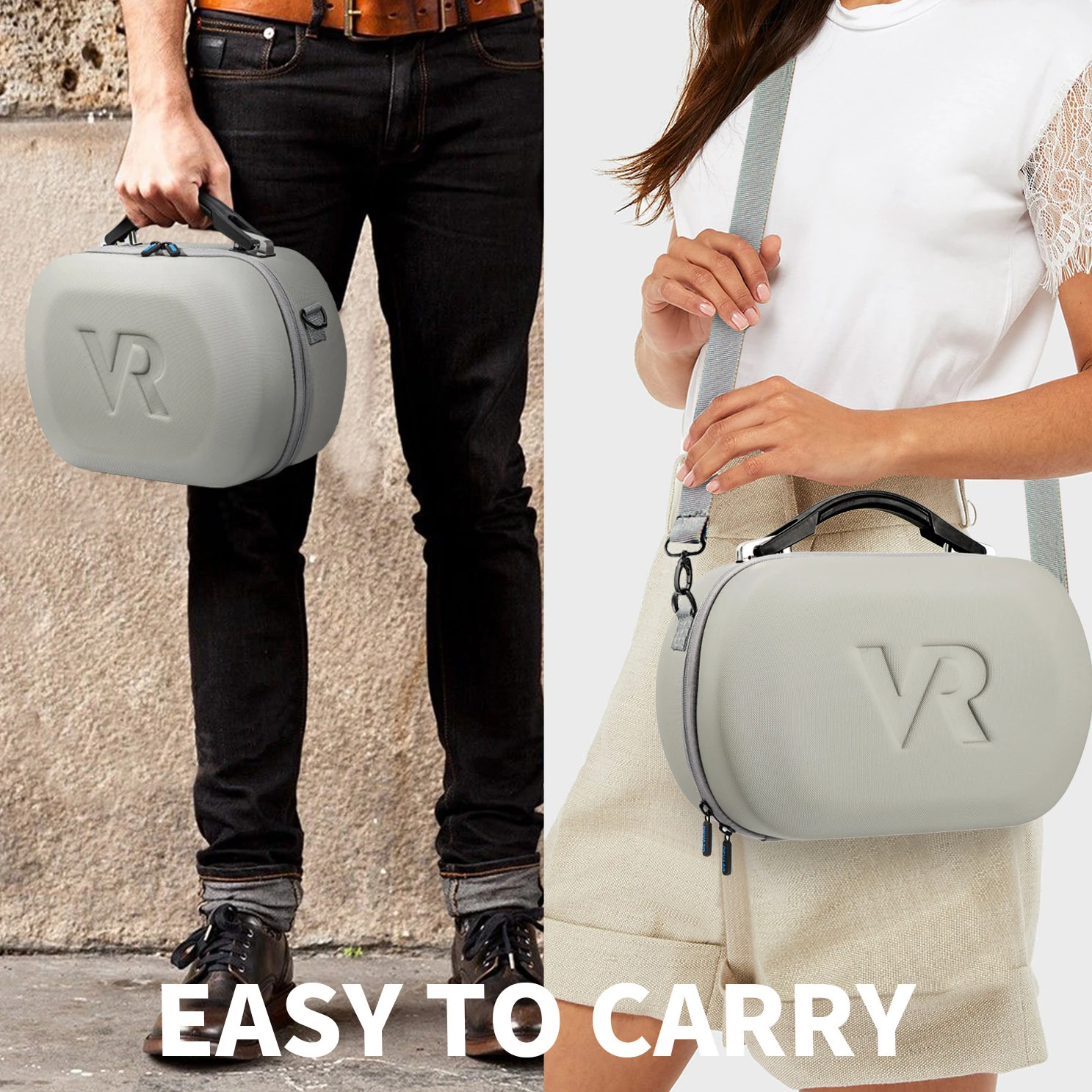 حقيبة تخزين محمولة لـ Meta Quest 3S /3 PICO4 VR حقيبة حمل متوافقة مع جميع سماعات الواقع الافتراضي لملحقات Oculus Quest 2