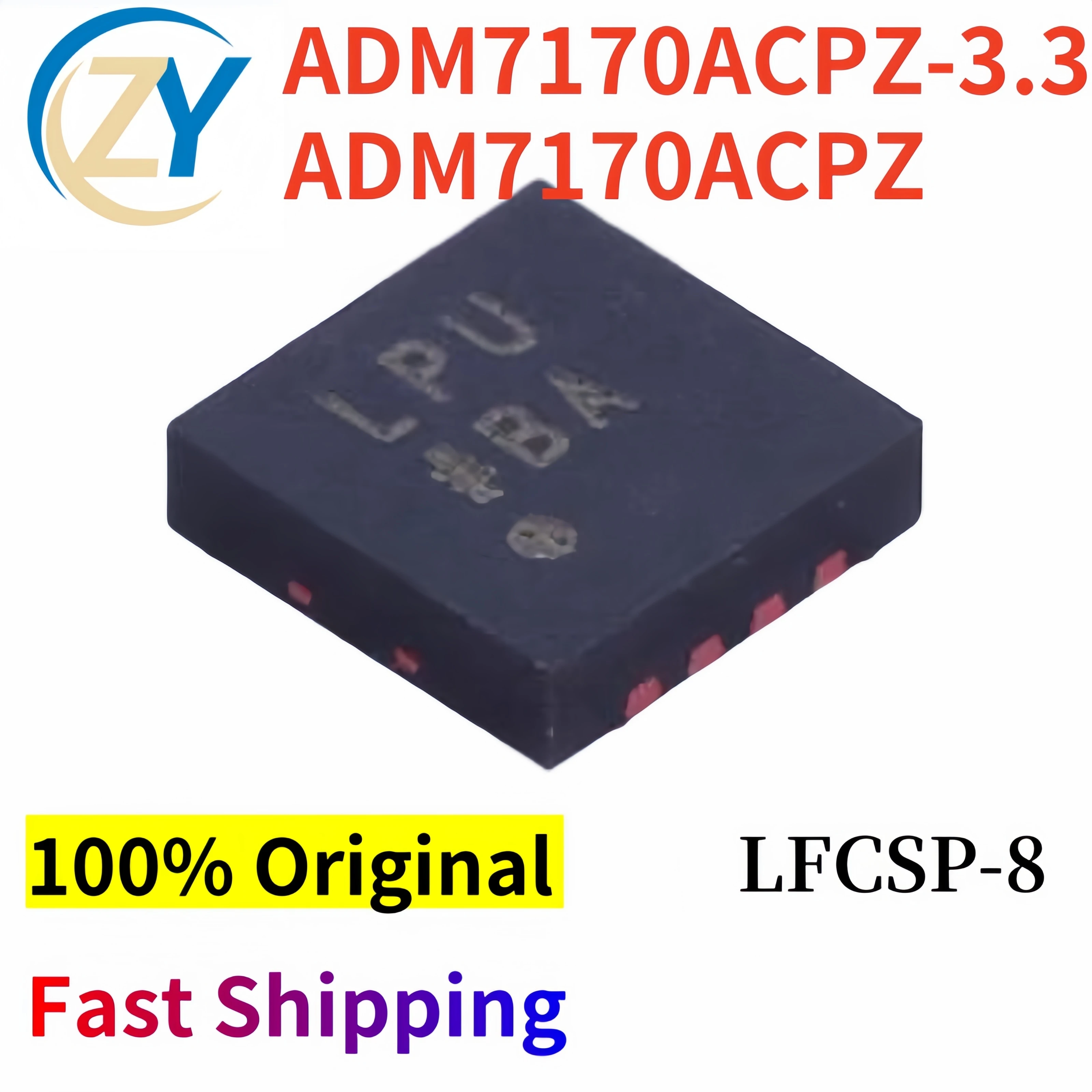 

(2pcs) ADM7170 Regulators ADM7170ACPZ-R7 ADM7170ACPZ-3.3-R7 LFCSP-8 1.2V to 6.458V 100% Original & In Stock