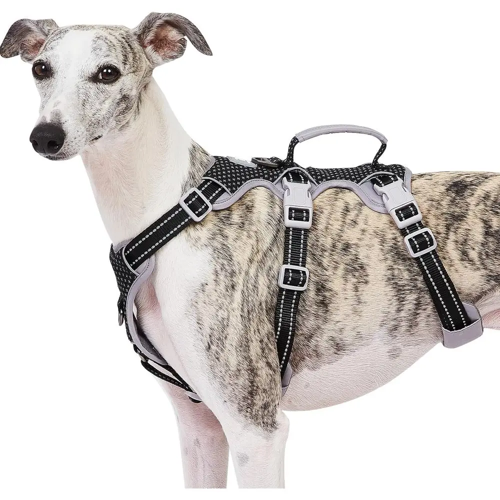 

Непротивоскользящая шлейка для собак с защитой от побега, полностью светоотражающая, с ручкой, дышащая, прочная, регулируемая, V-образная