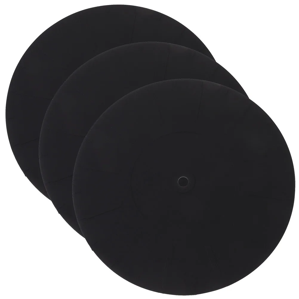 

3Pcs Turntable Mats Vinyl Record Silicone Slipmats Anti-Static Record Player Protective Pads Vibration Control