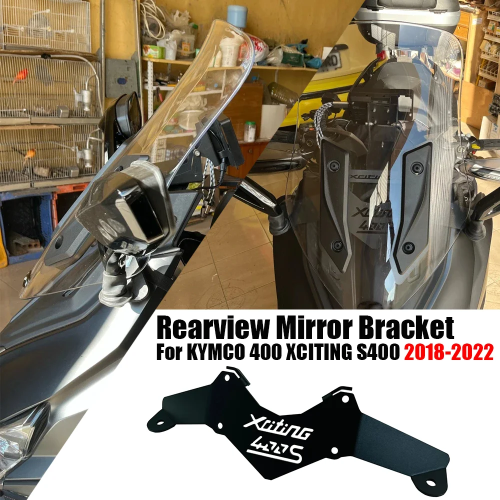 

New Motorcycle Windshield Rearview Mirror Extension Bracket For KYMCO 400 XCITING S400 2018 2019 2020 2021 2022