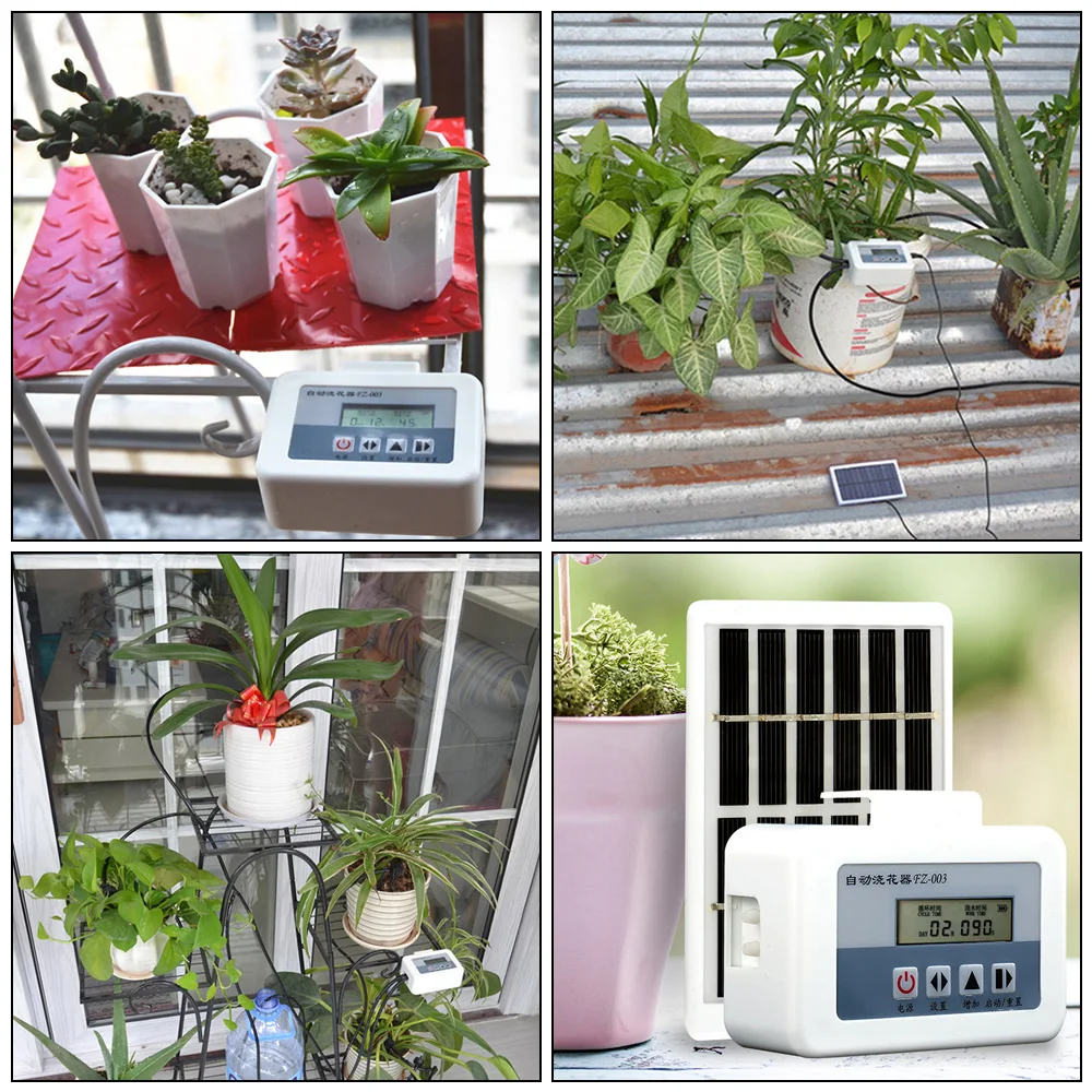 Garden Dripper Potted Drip Sprinkling Automatic Water Pump Timer Irrigation System Solar Energy Watering Device Intelligent