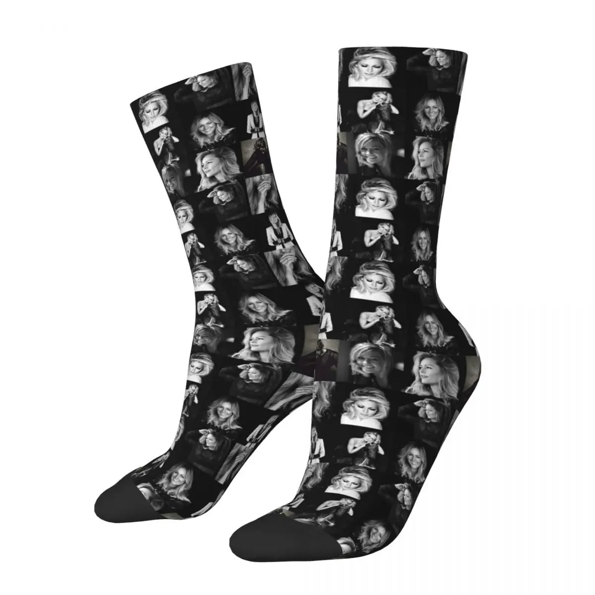 

Vintage Helene Fischer Collage Design All Season Socks Stuff for Female Sweat Absorbing Print Socks