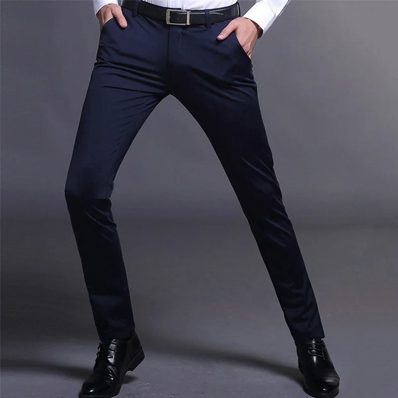 Fashion Loose Spliced Pockets Zipper Business Pants Men's 2023 Autumn New Oversized Solid Color All-match Casual Pants