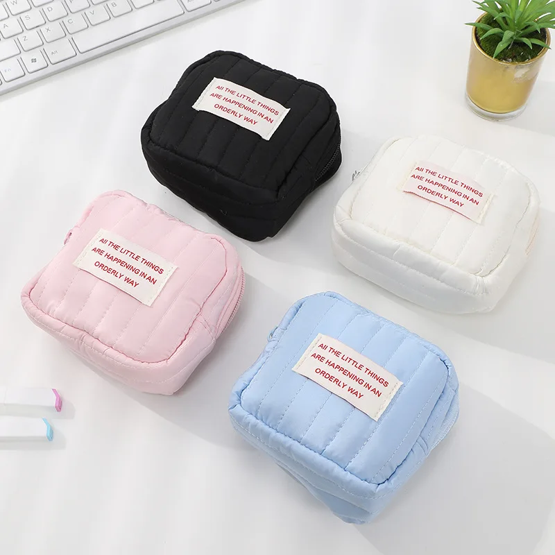 

Cute Small Cosmetic Lipstick Tampon Data Cable Travel Portable Storage Bag Women Purse Handbags Pouch In Make Up Bags Organizer