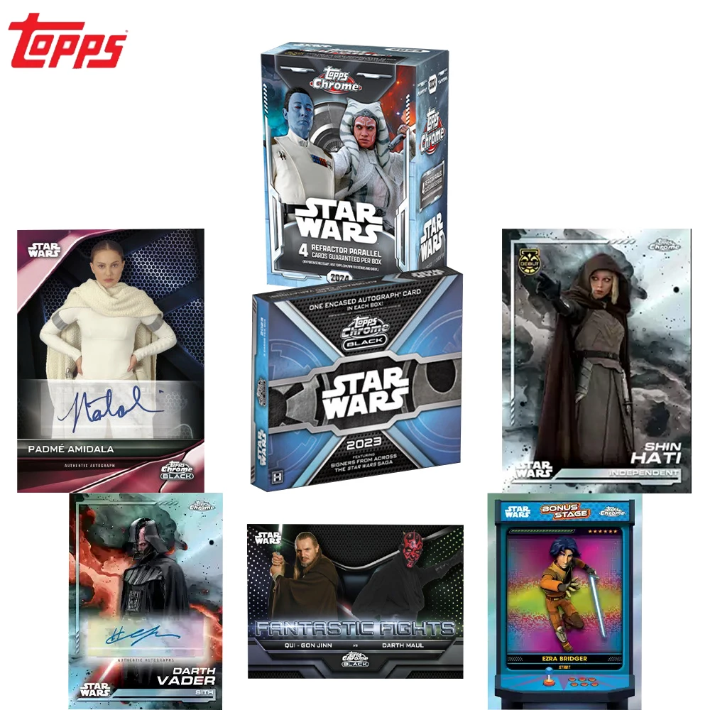 

Official Topps Chrome Black 2023 Star Wars Series Premium Encased Autograph Cards Signers From The Saga Collectible Hobby Box