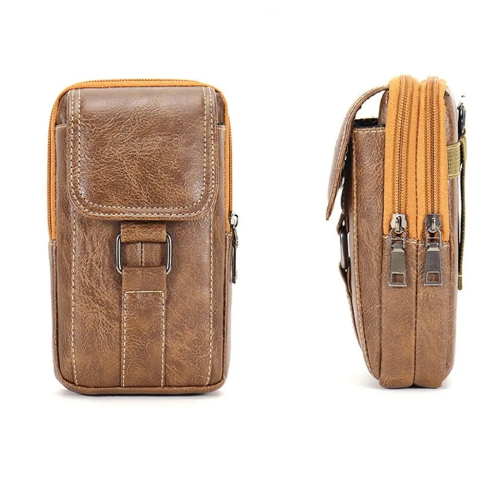 مع حزام الهاتف المحمول الحقيبة طبقات مزدوجة مشبك معدني حزام الهاتف كليب حقيبة مقاوم للماء حزام الهاتف العالمي معلقة الحقيبة #3