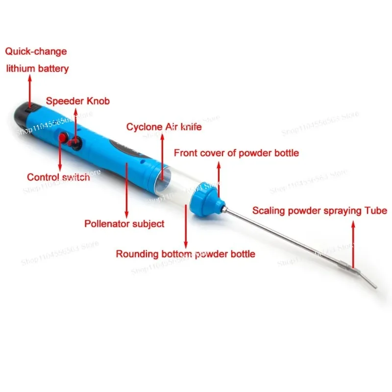 Electric Pollinator Stick, Rechargeable Portable Pollen Powder Gun