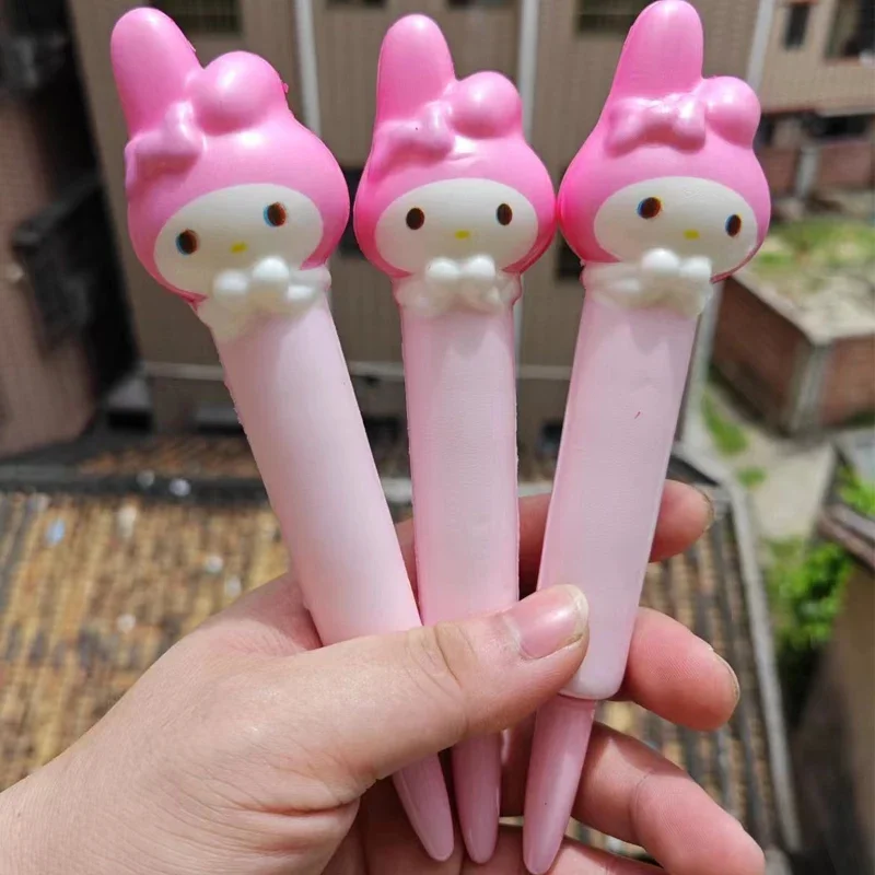 New Sanrio MyMelody 0.5mm Stress Relieve Squishy Gel Pen Signature Squeeze Foam Pen Cute School Office Stationery Supplies Gift