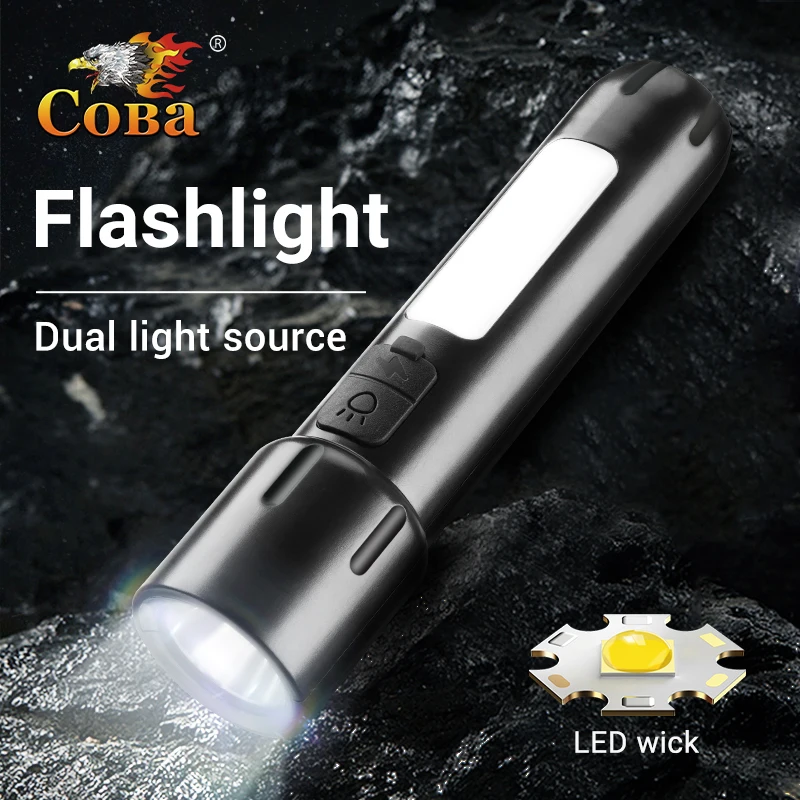 High Power White Laser Beads Led Flashlight Rechargeable Light Torch Zoom USB Hand Light Lantern For Camping Emergency Lamp 10W