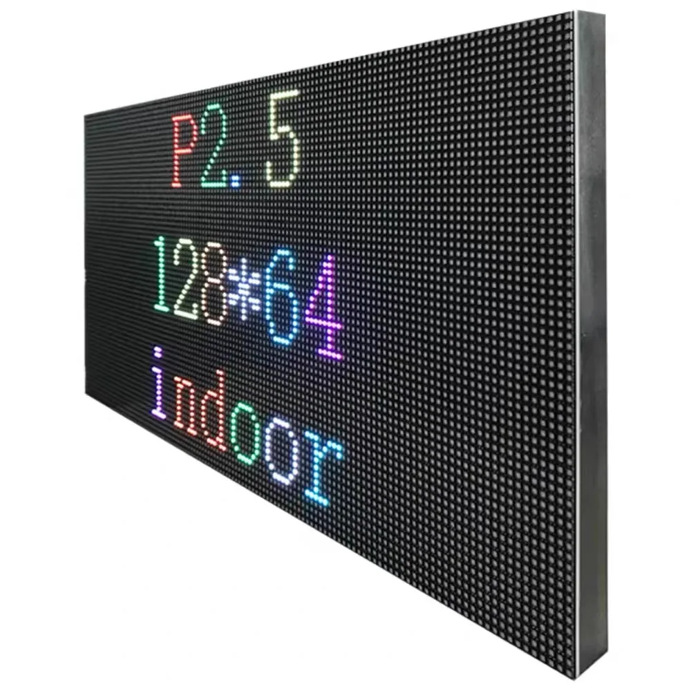 P2.5 داخلي عالي الدقة كامل اللون 320*160 مللي متر LED مصفوفة وحدة عرض 128x64 بكسل RGB شاشة عرض لوحة