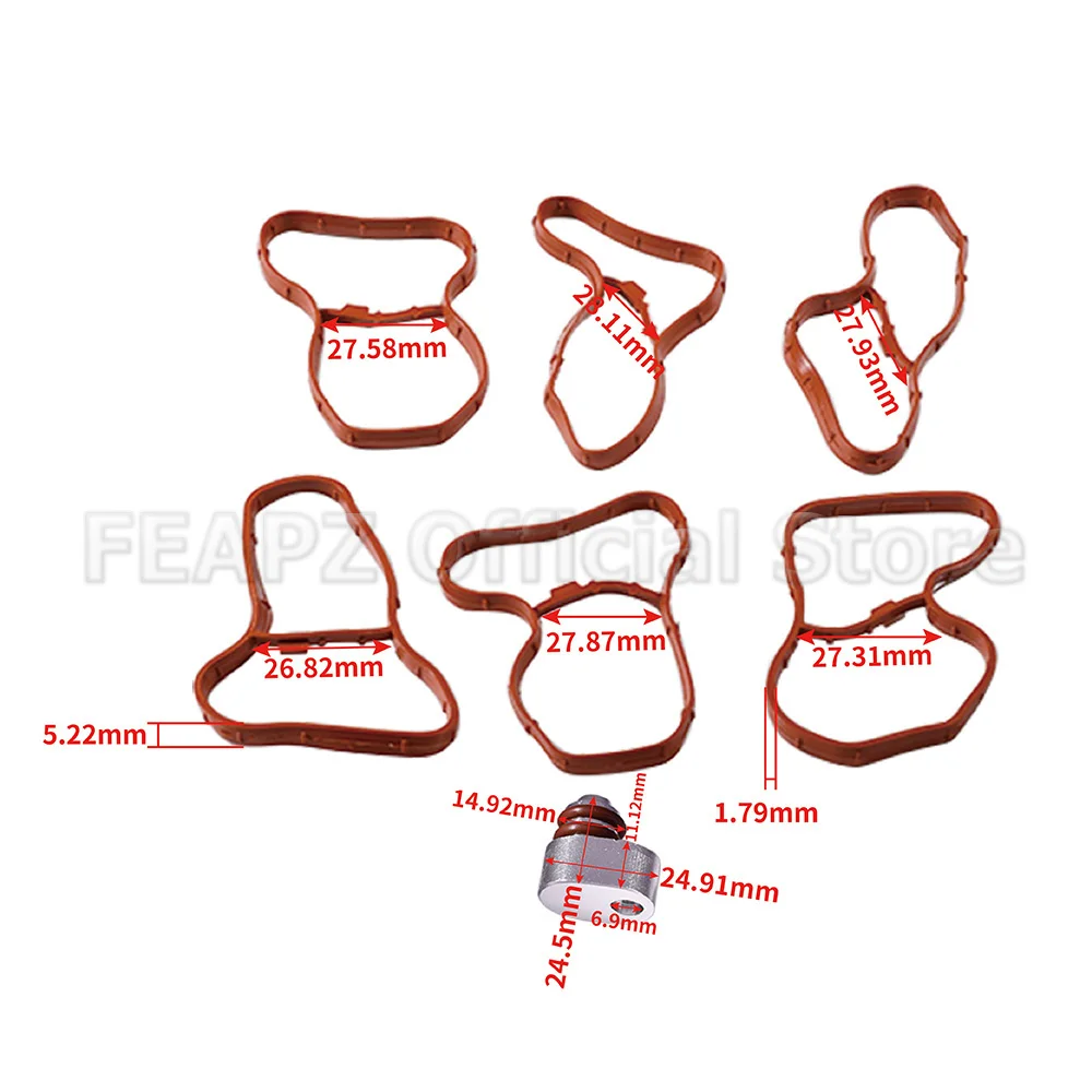 For BMW N57 N57S E90 E91 E92 E93 F07 F10 F11 11617807480 11618511363 Swirl Flaps Plug Remove Kit Delete Kit With 6 Gaskets