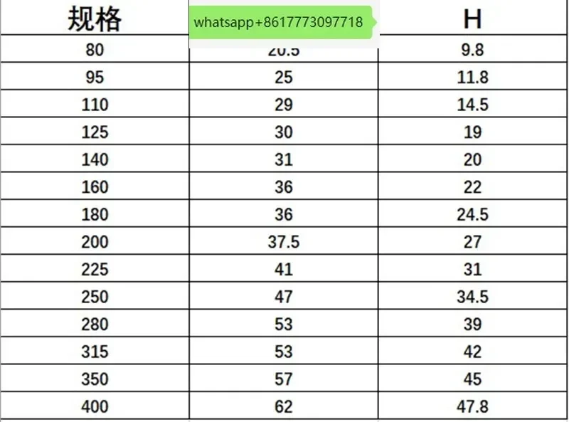 Bloco de mola do eixo TAMANHO tipo H 58/68/80/95/110/125