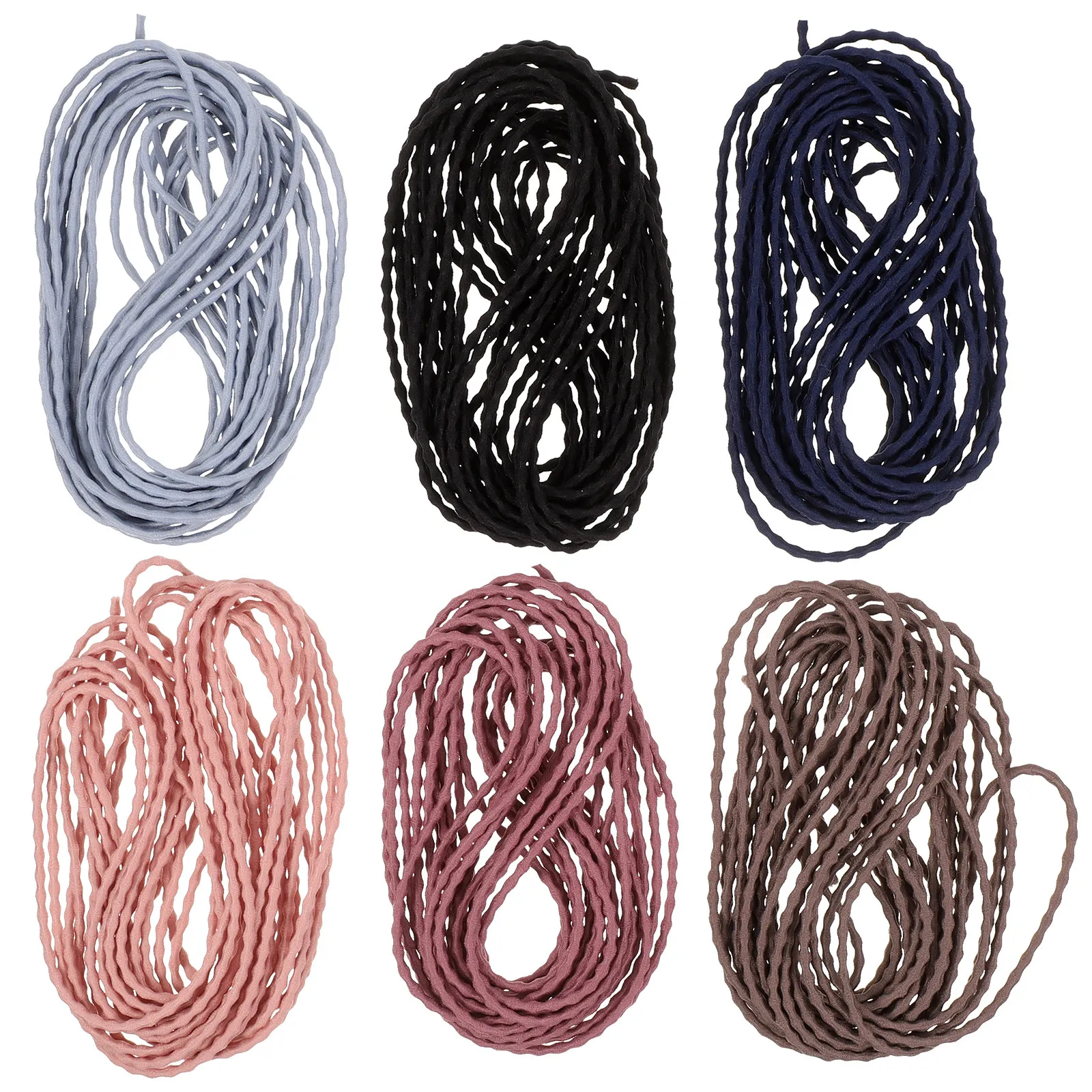 

6Pcs Colorful Stretchy Hair Tie Cord Elastic DIY Bracelet Jewelry Making String Beading Thread for Sewing Craft Projects