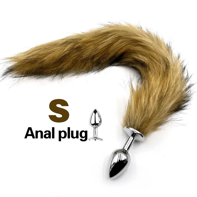 ألعاب جنسية للرجال والنساء قطعة واحدة BDSM ثلاثة مقاسات ألعاب لعب الأدوار على شكل ذيل حيوان شرجي للكلاب