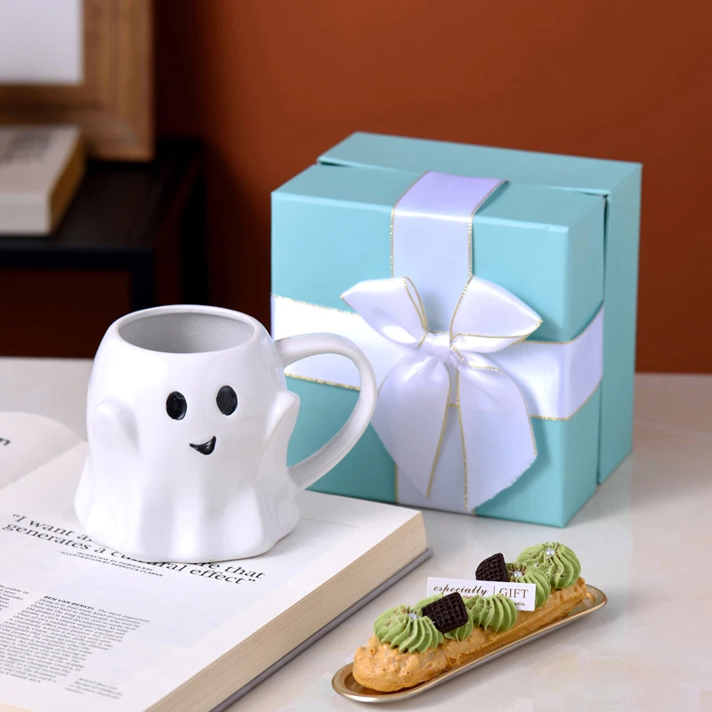 Easter Halloween Ghost Elf 3D Creative Cute Couple Mug Gift Afternoon Tea Breakfast Milk Cup Home Office Drinking Ceramic Cup