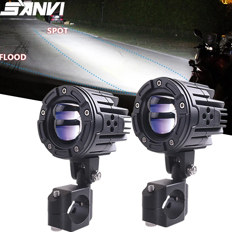 

SANVI 2.5‘’ Bi LED Lense Fog Lights Auxiliary Spotlight Work Lamp Driving LightFor Motorcycle 4x4 Off Road Truck SUV ATV