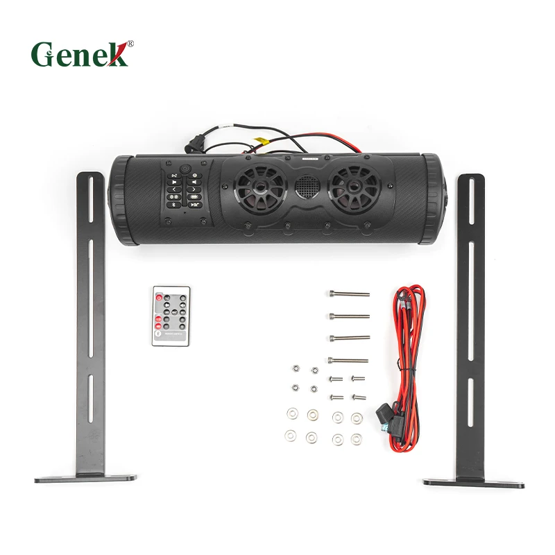 Airow auto Factory Direct Sales for Multi-Color LED Backlit Waterproof IP66 Plastic 18-Inch 5-Speaker Marine Soundbar