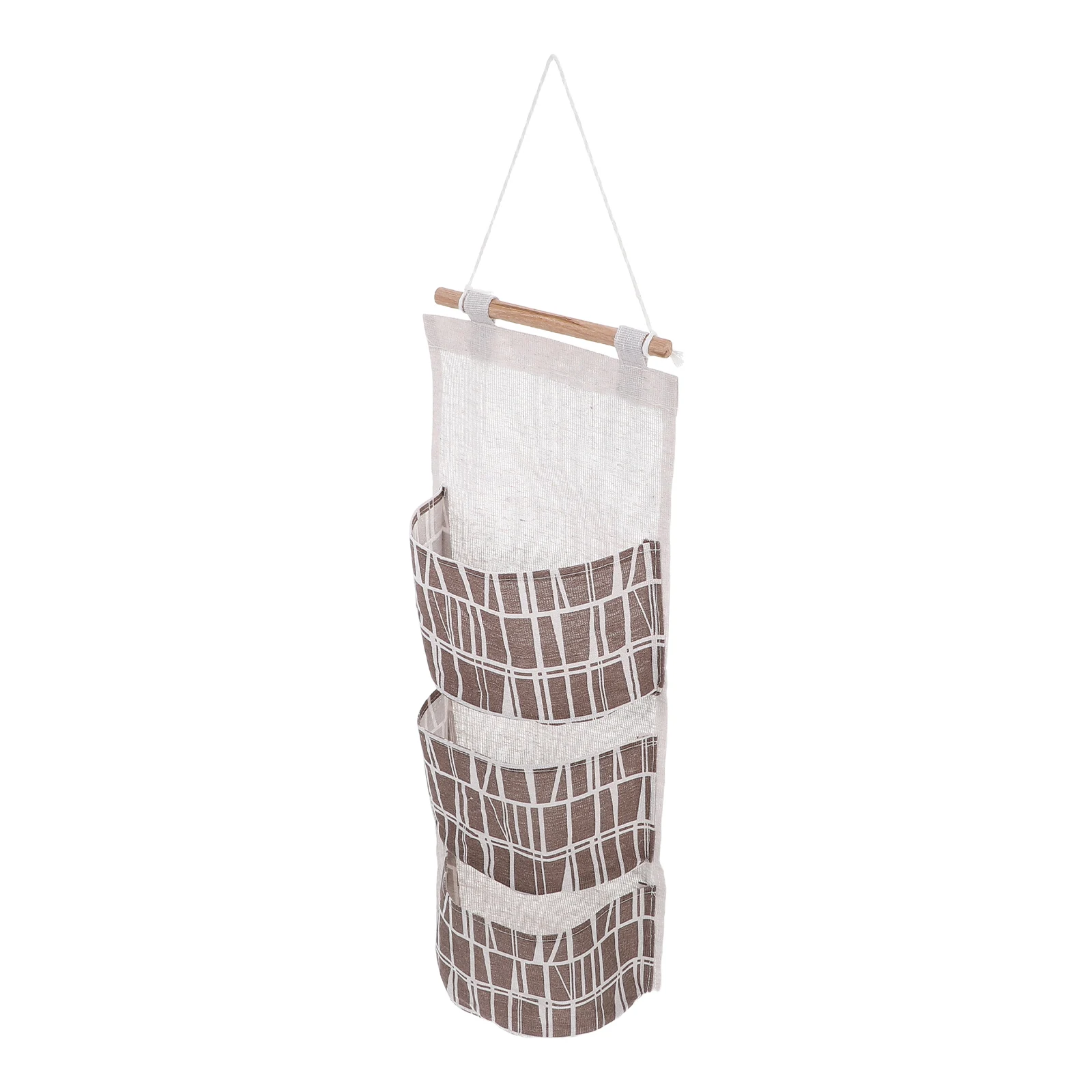 

Waterproof Storage Hanging Bag Linen Cotton Wall Bags Sofa Pockets Closet Door Multilayer Thickened Spacesaving