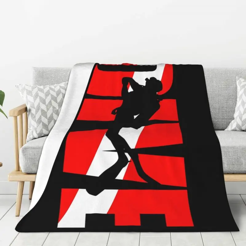 

Custom Dive Diver Scuba Diving Blanket Soft Fleece Spring Autumn Warm Flannel Throw Blankets for Sofa Car Bed Quilt