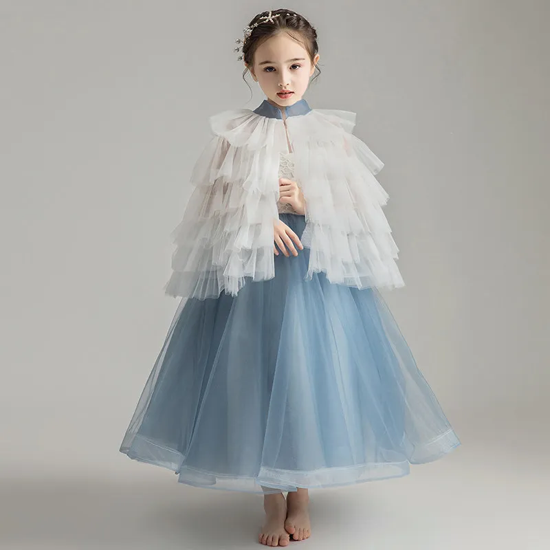 

Lace Patchwork Dresses Girls Birthday Ball Gown Child Host Piano Recital Party Pageant Formal Evening Flower Girl Wedding Dress