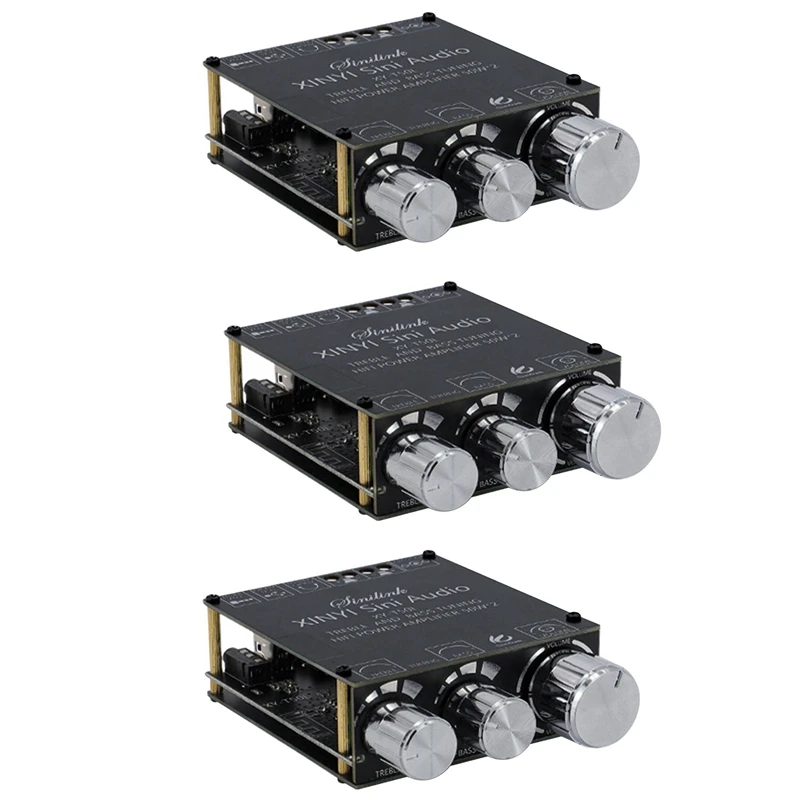 3X XY-T50L Bluetooth 5.0 Subwoofer Amplifier Board 2.0 Channel High Power Audio Stereo Amplifier Board 2X50W Bass AMP