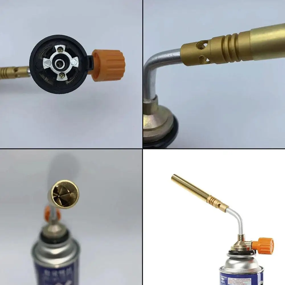 2024 Welding Gas Flame Gun Butane Burner Brazing Flamethrower Heat Soldering Outdoor Camping Gun BBQ Portable Equipment