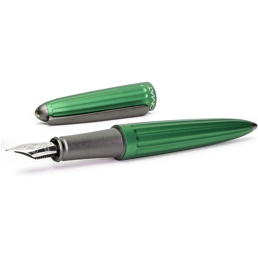 

Elegant fountain pen with Aero green exclusive ink featuring durable stainless steel nib and convenient converter ideal for dai