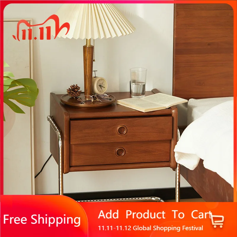 

Girly Designer Bedside Table Lamp Charging Cute Gothic Bedside Table Space Saving Mesita De Noche Dormitorio Home Furniture