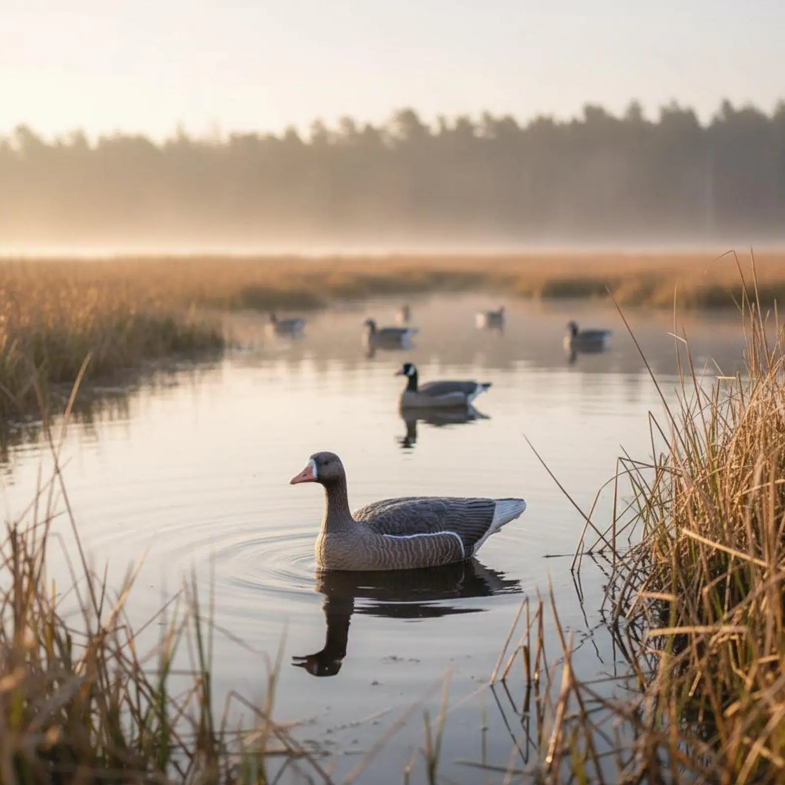 Floating Goose Decoy EVA Plastic Buoyant Bird Attractor for Pond Lake Hunting Spread Outdoor Gear