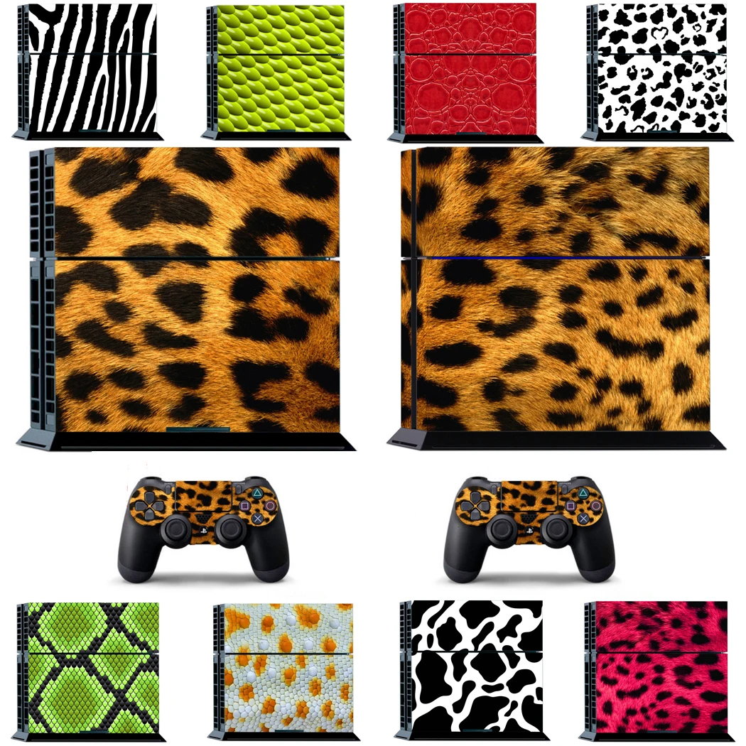 Pegatina de piel de vinilo 1393 con patrón de animales para Sony PS4 PlayStation 4 y 2 controller Skins Stickers