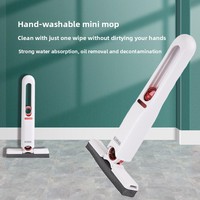 Powerful Squeeze Mini Mop Folding Cleaning Mops with Sponge Self-squeezing Floor Washing Mops Desk Window Car Clean Tools