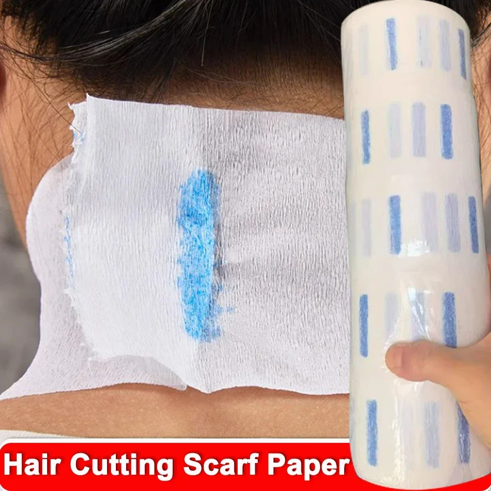 Disposable Hair Cutting Scarf Paper Adjustable Barber Dedicated Salon Hairdressing for Barber White Neck Strip Cutting Accessory