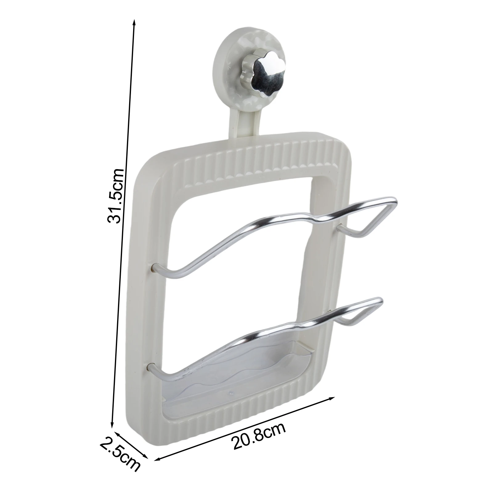 Cooking Storage Solution Pot Lid Holder Easy Access Pan Cover Holder 25x20.5x2.5cm Stickers Cabinet Door Mount