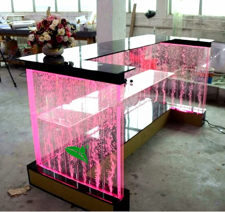 LED Reception Counter Cheap Price With Logo Design Acrylic Front Desk Salon