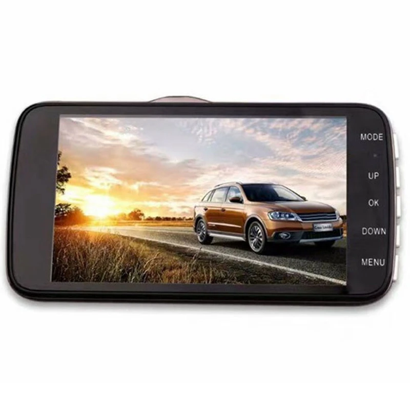 4 Inch Lcd IPS Dual Lens Car Dash Cam FHD 1080P Dashboard Camera 170°Driving DVR