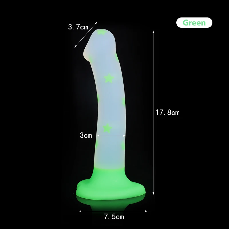 Sex Toys Cupido Night Glowing Anal Plug Love-Jelly Noctilucent Light Dildo Vaginal G-spot Anorectal Prostate Massage Masturbator