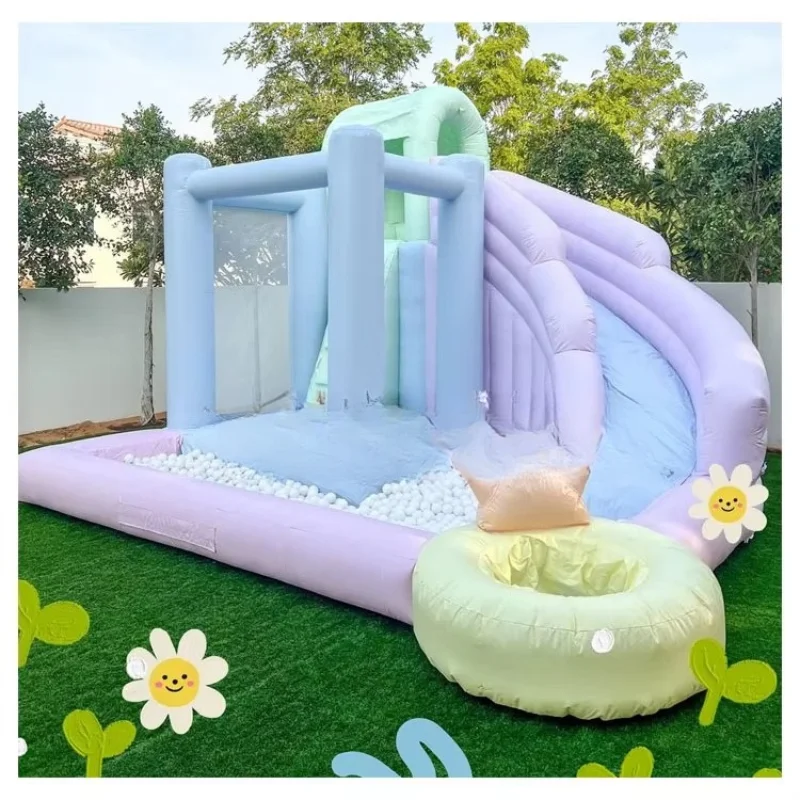

Commercial White Bounce House Combo Outdoor Bouncy Moonwalk Jumping Castle Wedding Inflatable Bouncer for Party Backyard